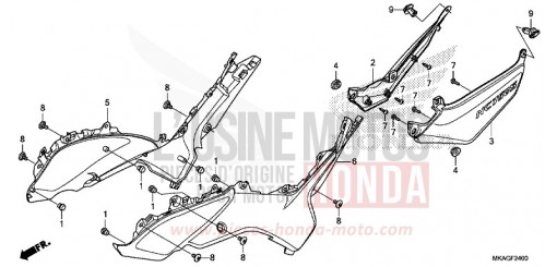 COUVERCLE LATERAL NC750SAH de 2017